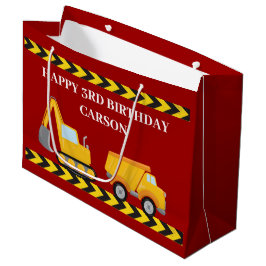 Sacola Para Presentes Grande Aniversário de criança Personalizado de Truck Boys