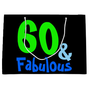 Sacola Para Presentes Grande Aniversário de néon fabuloso