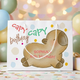 Sacola Para Presentes Grande Aniversário do capivara Capy