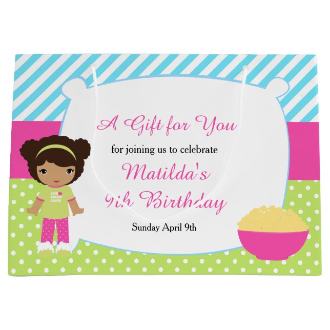 Sacola Para Presentes Grande Aniversário do Partido Descaneiro Africano America (Frente)