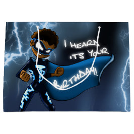 Sacola Para Presentes Grande Aniversário do Super-Herói do Boy Americano