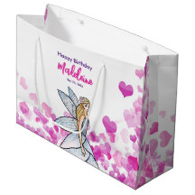 Aniversário Fada Princesa Rosa Corações Rosa Desen