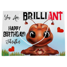 Sacola Para Presentes Grande Aniversário Feliz da Língua de Sinais Ant