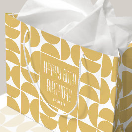 Sacola Para Presentes Grande Aniversário Moderno do Século médio Retroativo 60º