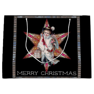 Sacola Para Presentes Grande Anjo de Natal Vitoriano
