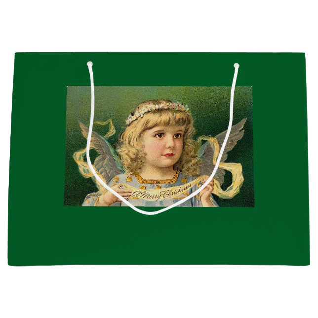 Sacola Para Presentes Grande Anjo doce do Natal (Frente)