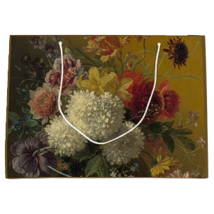 Sacola Para Presentes Grande Antigo Mestre Holandês Floral Georgius van Os 1820
