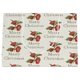 Sacola Para Presentes Grande Antigo Natal Vermelho e Verde