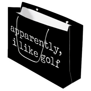 Sacola Para Presentes Grande Aparentemente, Eu Gosto de Golfe Amante do Golfe G