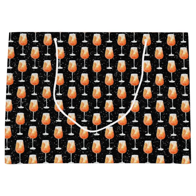 Sacola Para Presentes Grande Aperol Spritz Pattern (Frente)