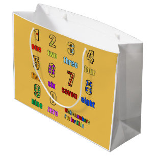 SACOLA PARA PRESENTES GRANDE APRENDENDO OS NÚMEROS FUNTIME