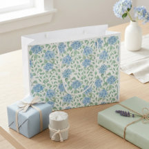 Aquarela de Flor Silvestre Verde Azul