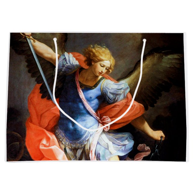 Sacola Para Presentes Grande Archangel Michael trSample Satã Guido Reni (Frente)