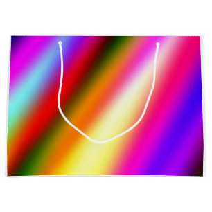 Sacola Para Presentes Grande Arco-íris abstrato pastel cor-de-rosa-azul ombre