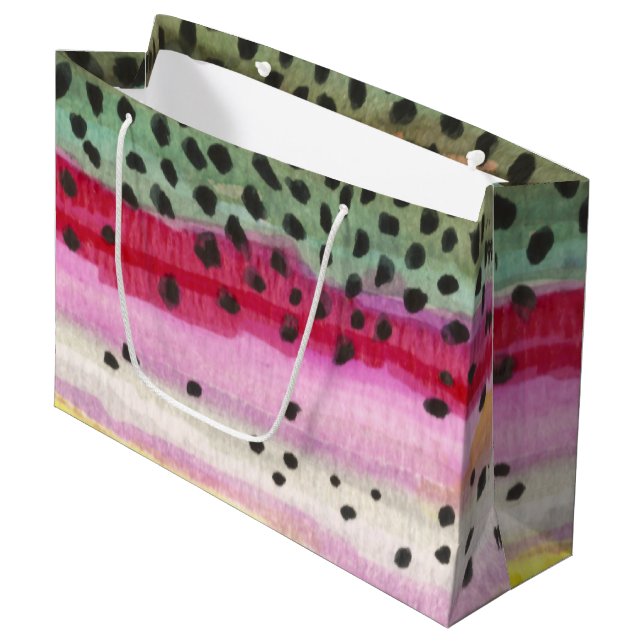 Sacola Para Presentes Grande Arco-Íris Pescar (Frente inclinada)