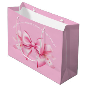 Sacola Para Presentes Grande Arco sobre a Trendy Barbiedoll Medium Rosas claro