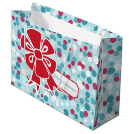 Sacola Para Presentes Grande Arco Vermelho Natal - Saco do Presente