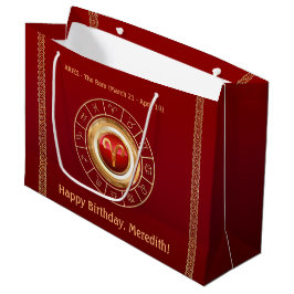 Sacola Para Presentes Grande Aries - O Ram Zodíaco - Sinal Grande Dif Bag