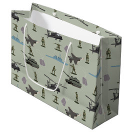 Sacola Para Presentes Grande Army Military Camouflage Green Camo Birthday