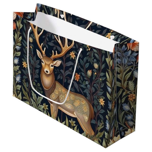 Sacola Para Presentes Grande Art nouveau veer no jardim (Frente inclinada)