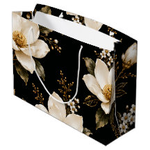 Arte de Padrão Floral de Magnólia de Luxo