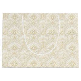 Sacola Para Presentes Grande Arte Ornamental Art Déco – Marfim | Luxo de Casame