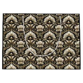 Sacola Para Presentes Grande Arte Ornamental Art Déco – Noir | Luxo Decorativo