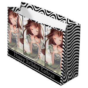 Sacola Para Presentes Grande Arte personalizada "Jenny " de Manga