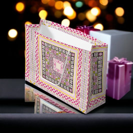 Sacola Para Presentes Grande Arte vibrante