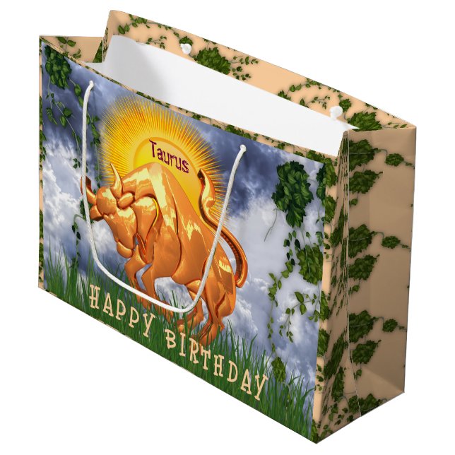 Sacola Para Presentes Grande Artful Taurus - Baby The Bull (20 de abril - 20 de (Frente inclinada)