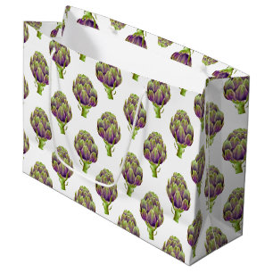 Sacola Para Presentes Grande Artichoke Pattern Gift Bag