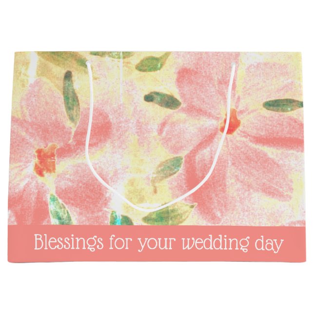 Sacola Para Presentes Grande Artsy Floral Design (Frente)