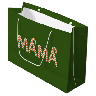 Sacola Para Presentes Grande Árvore de Bolo de Natal Mamãe Mãe Doce Família Eng