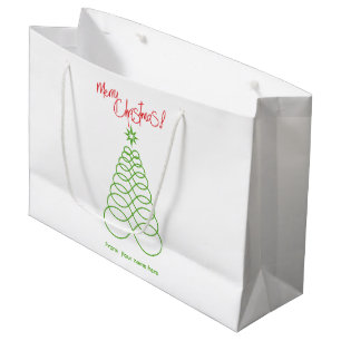 Sacola Para Presentes Grande Árvore de Natal Amor Infinito