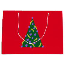 Árvore de Natal de pop art com Maçãs e Bananas Ver