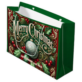 Sacola Para Presentes Grande Árvore de Natal Ornamentada
