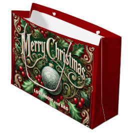 Sacola Para Presentes Grande Árvore de Natal Ornamentada