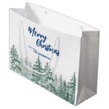 Árvores de Natal Feliz Floresta de Aquarela