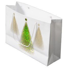 Sacola Para Presentes Grande Árvores de Natal Festivas