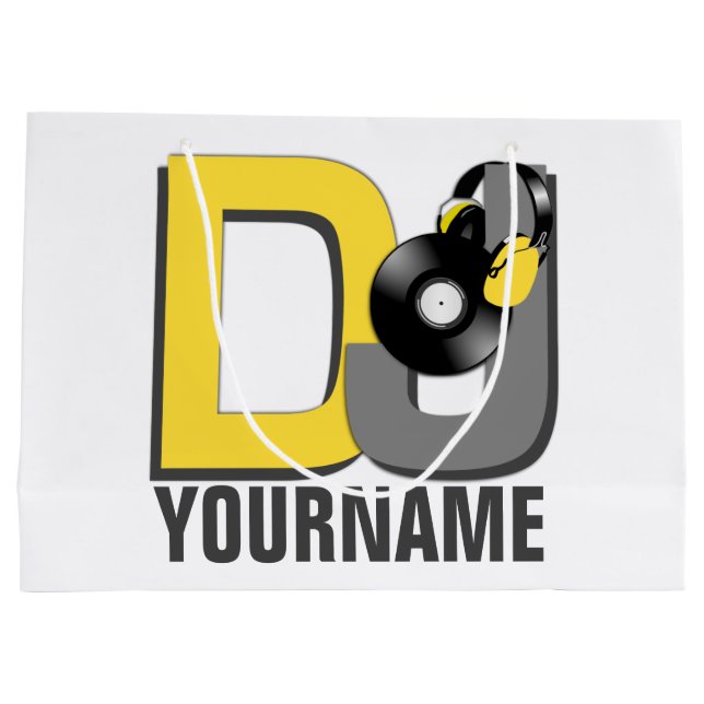 Sacola Para Presentes Grande As bolsas feitas sob encomenda do presente do DJ (Verso)
