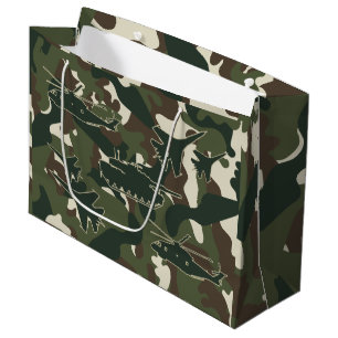 Sacola Para Presentes Grande As forças armadas camuflam o saco do presente -