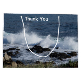 Sacola Para Presentes Grande As ondas do Oceano Pacífico