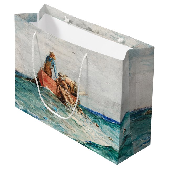 Sacola Para Presentes Grande Assalto Nas Redes (1887) Por Winslow Homer (Criador carregado)