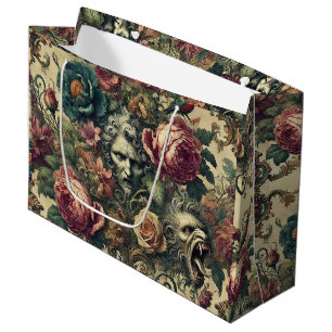 Sacola Para Presentes Grande Assinatura Arcana-Atelier - Floral Gótico