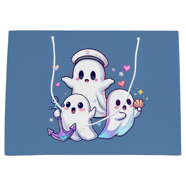 Sacola Para Presentes Grande Assombrando o Alto Mar! (Frente)