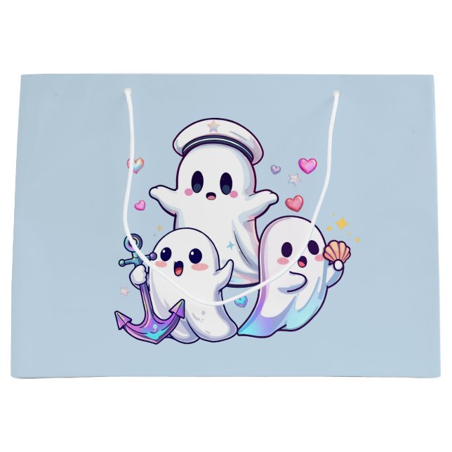 Sacola Para Presentes Grande Assombrando o Alto Mar! (Frente)