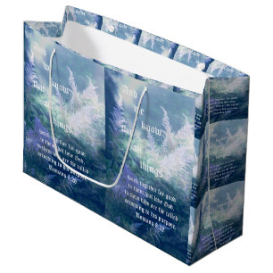 Sacola Para Presentes Grande Astilbe Blue Mist Romanos 8:28