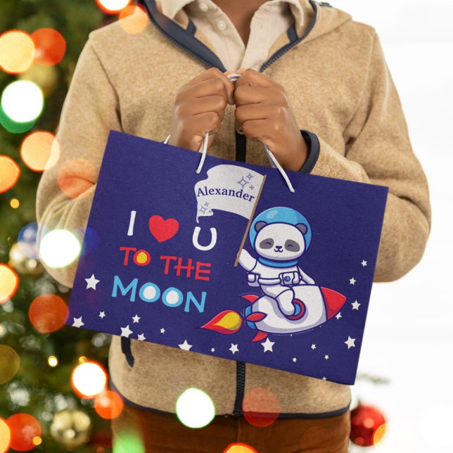 Sacola Para Presentes Grande Astronauta De Urso De Panda Bonito Em Crianças De  (Criador carregado)