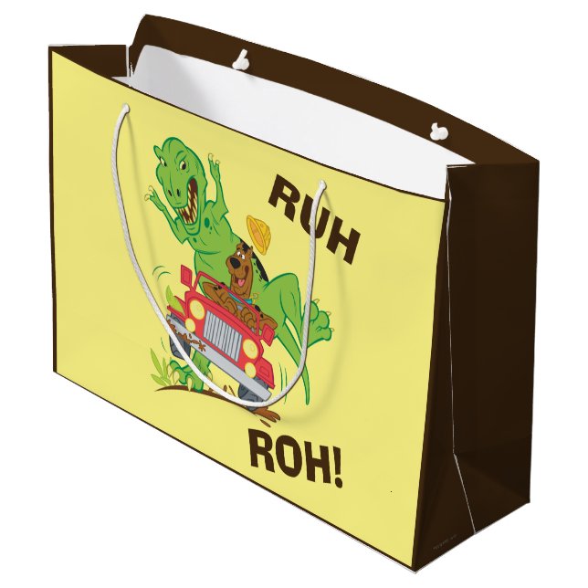 Sacola Para Presentes Grande Ataque T-Rex Scooby-Doo (Verso inclinado)