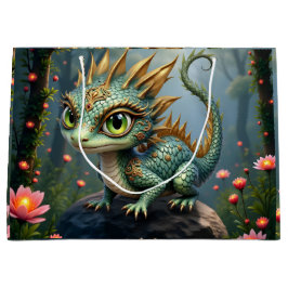 Sacola Para Presentes Grande Auren – Pequeno Dragão da Floresta Esmeralda